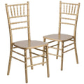 Gold Wood Chiavari Chairs Set of 2 H152
