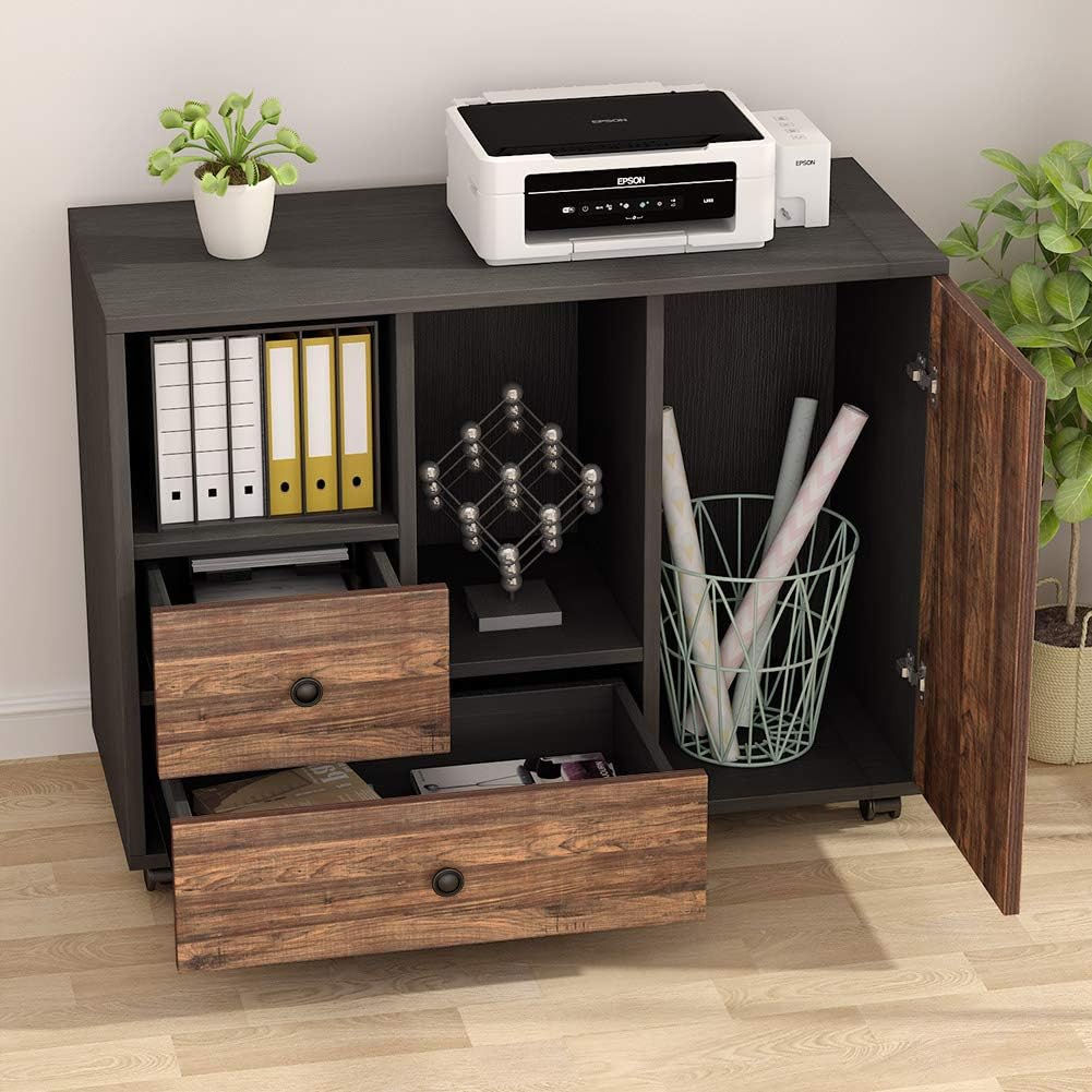 2 Drawer Mobile File Cabinet with Wheels Z4426