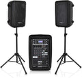 300 W Portable Wireless Bluetooth PA Speaker DJ Mixer Bundle F62048