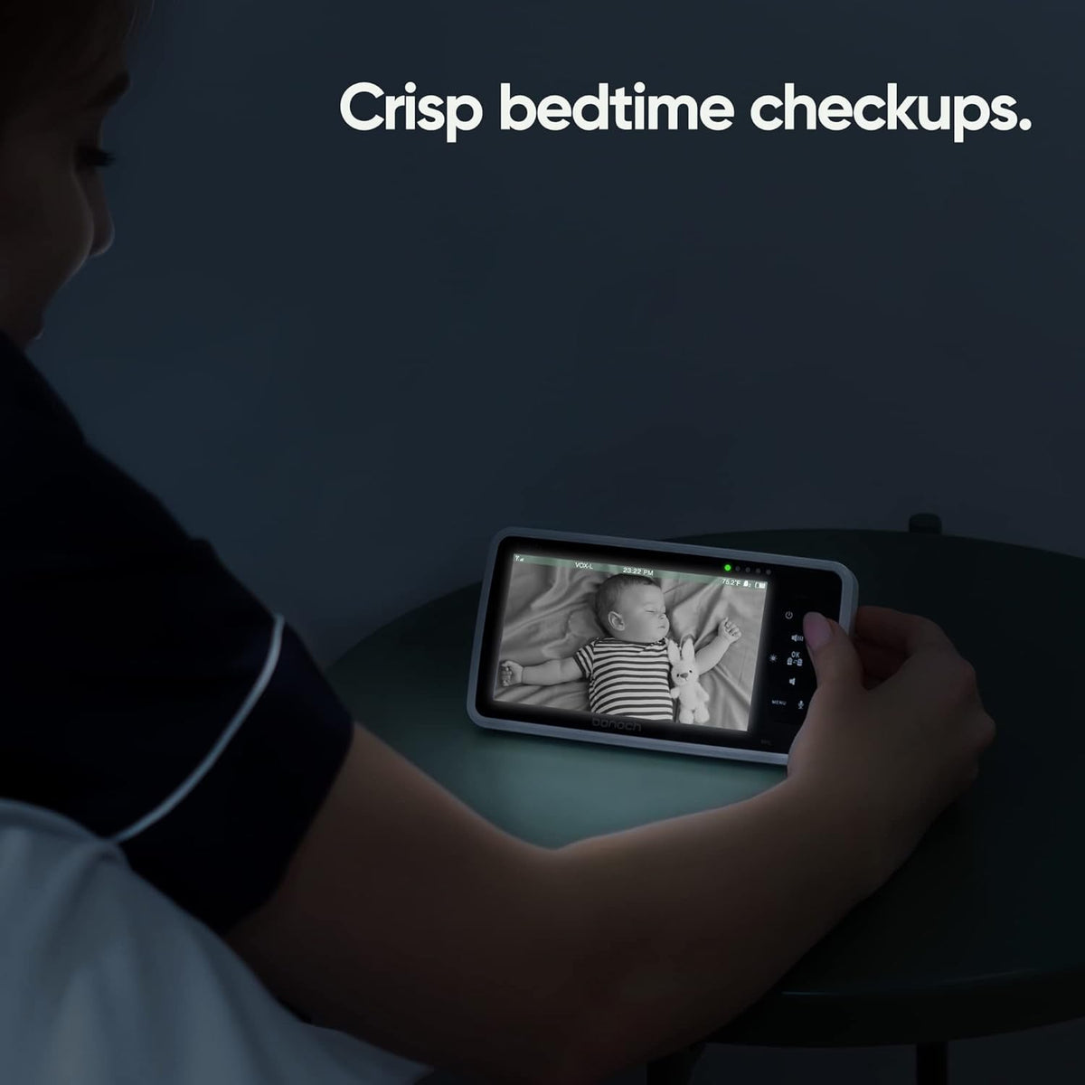 Video Baby Monitor with Camera and Audio, 720P HD Display, Night Vision, 2-Way Audio X36284