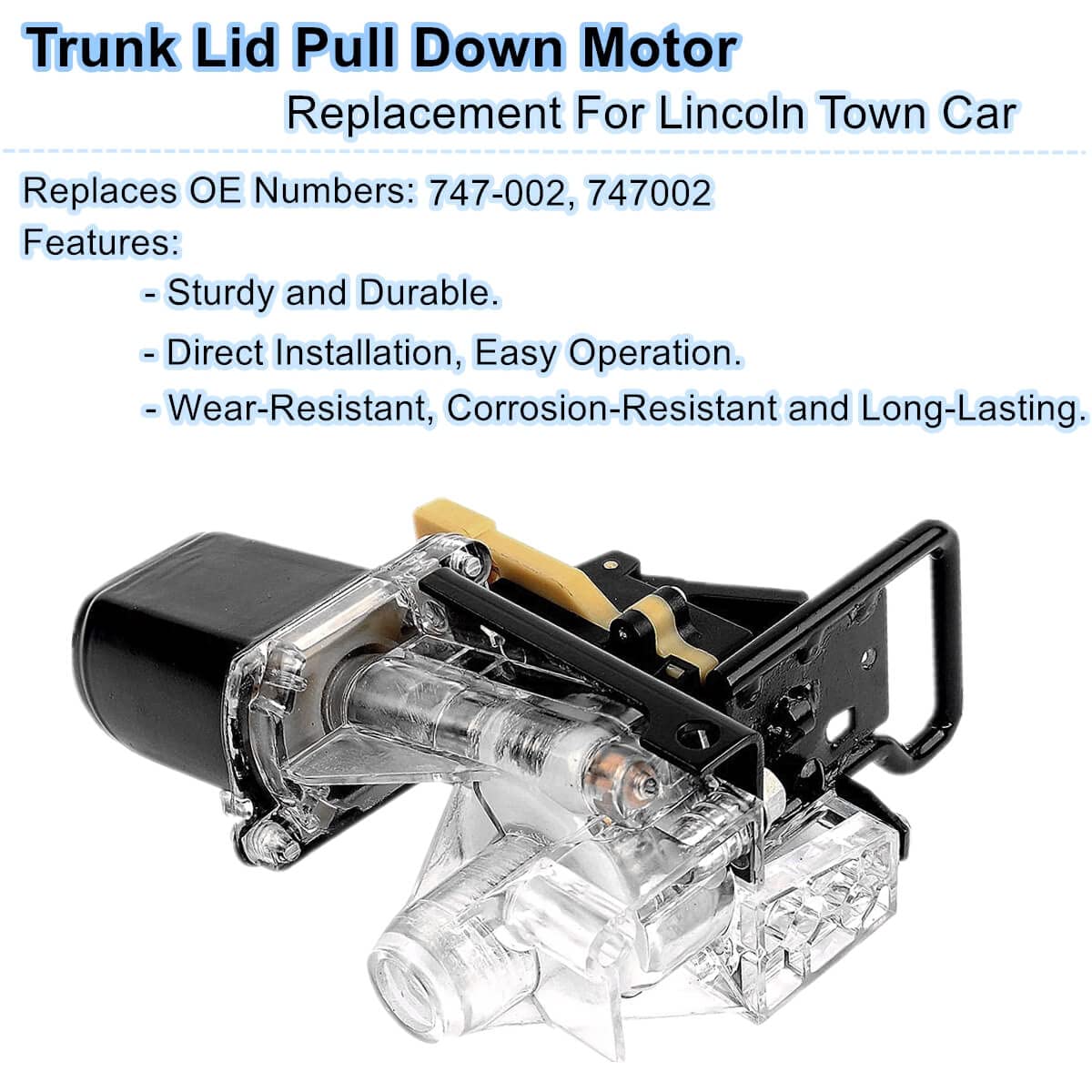 Trunk Lid Pull Down Motor with Switch X2484