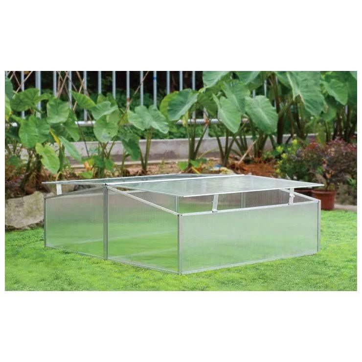 Double-Wide Folding Aluminum Cold Frame Greenhouse E6481