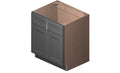 Grey 30x22 Sink Base Cabinet with 2 Doors and 2 False Drawers D5750