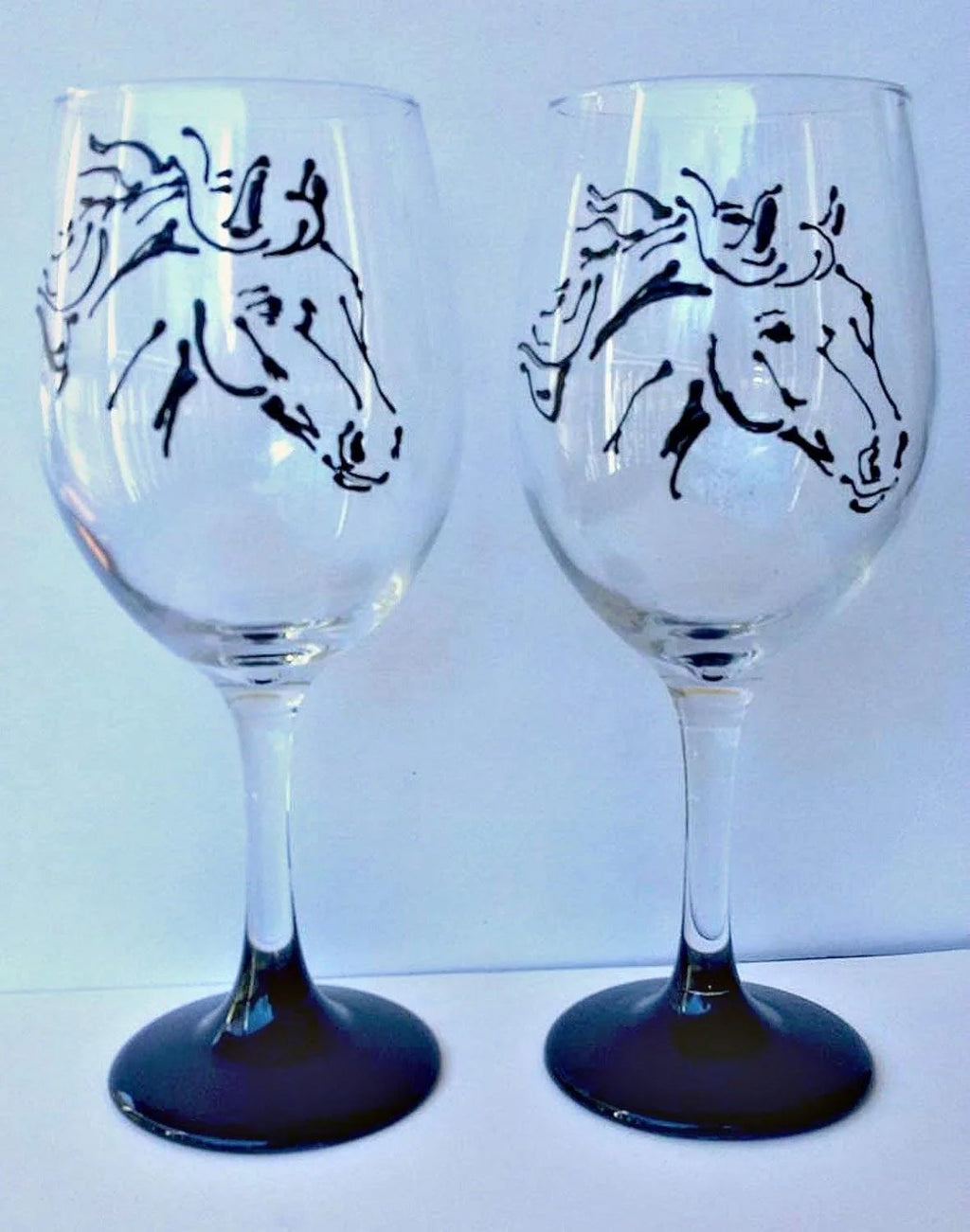 Hand Painted Wine Glasses Set Of 2 P70843