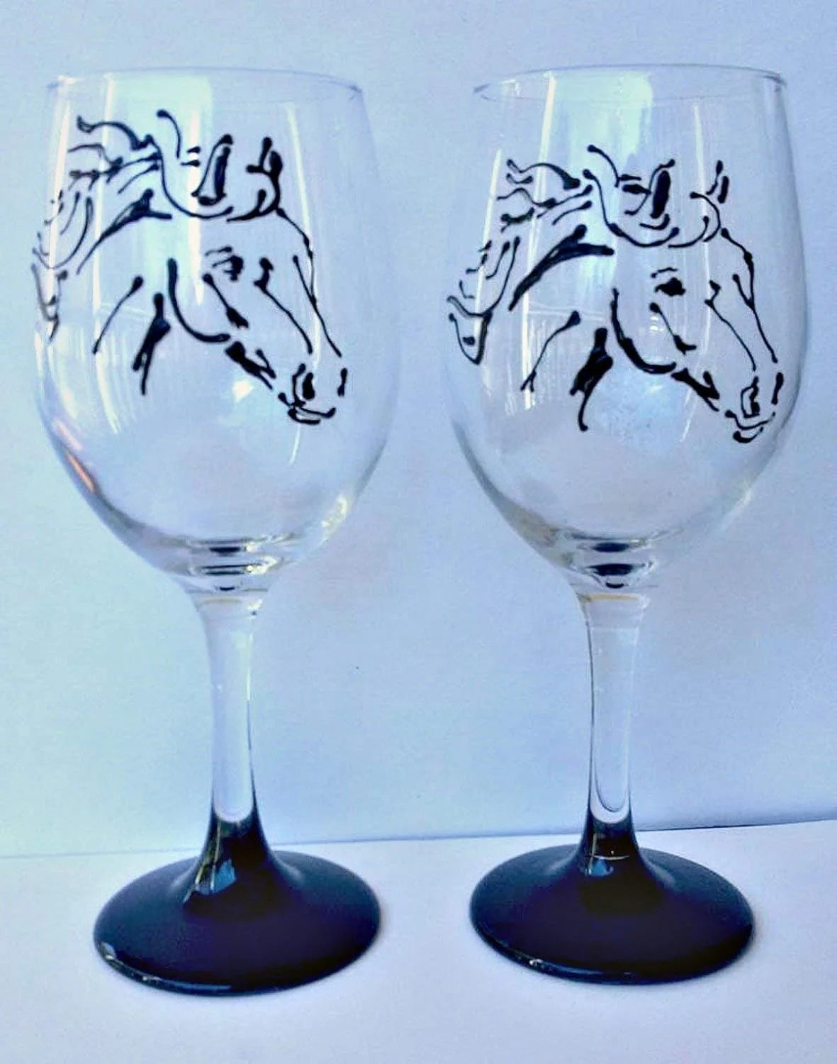 Hand Painted Wine Glasses Set Of 2 P70843