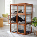 Collapsible Wood & Wire Cat Cage Playpen T4030