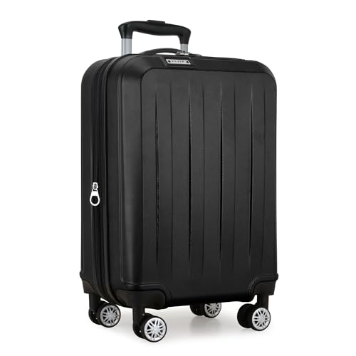 Expandable Hardside Spinner Luggage, Black, 21" Carry-on H193825