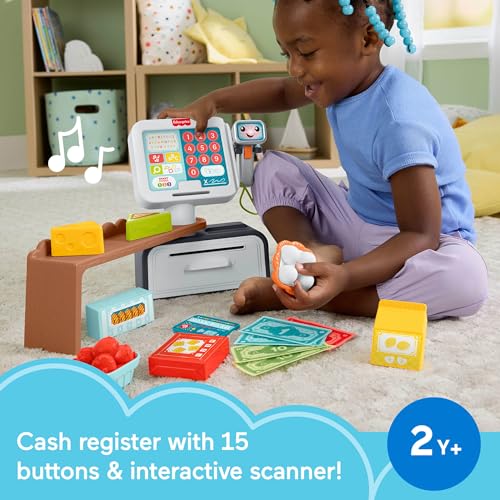 Toddler Learning Toy Cash Register Play Store with 20 Pieces X365