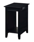 Black End Table with Charging Station Y65115
