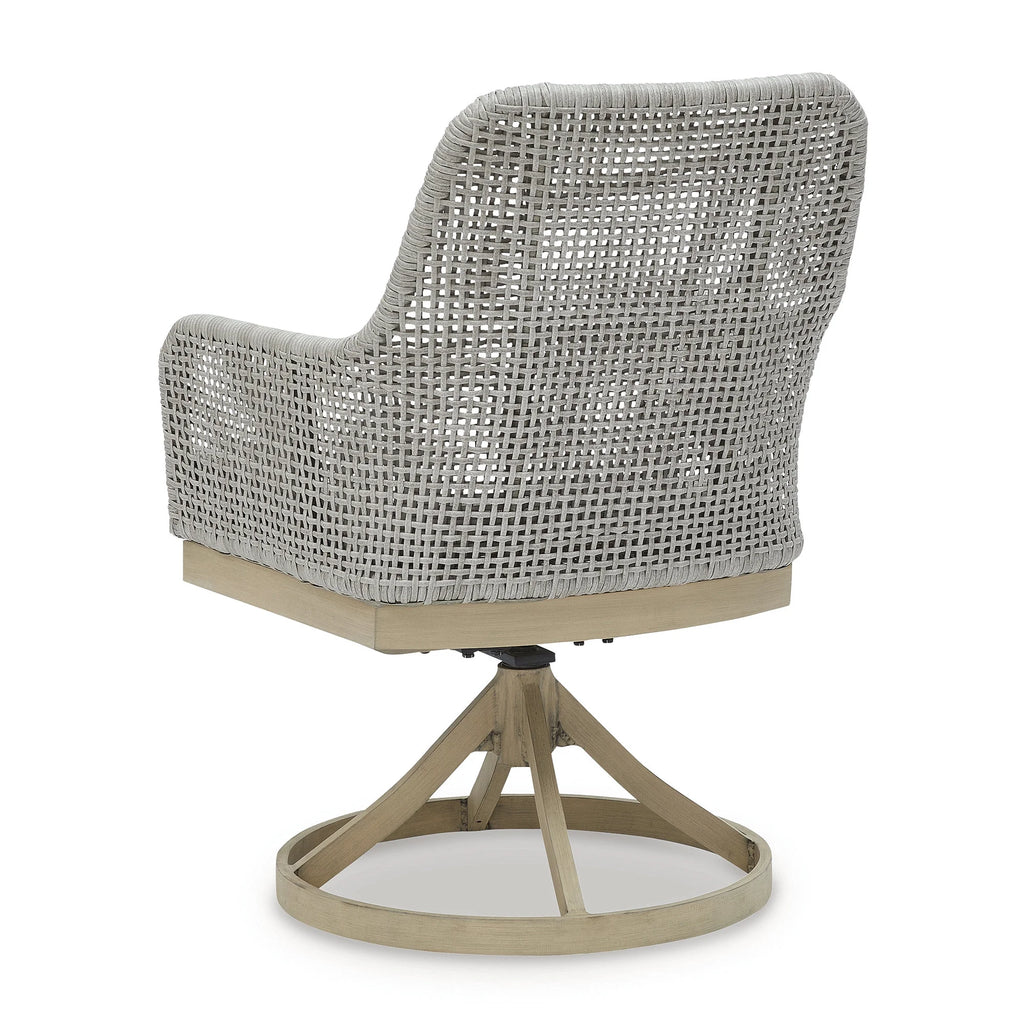 Gray Outdoor Swivel Dining Chair, Set of 2 H186
