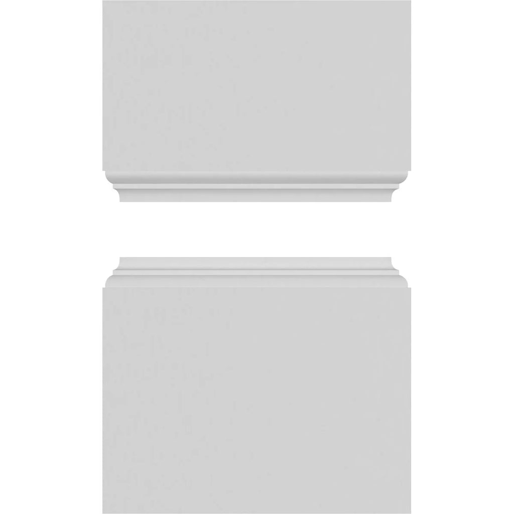 10"W x 9'H Square Non-Tapered Raised Panel PVC Column Wrap Kit S6990