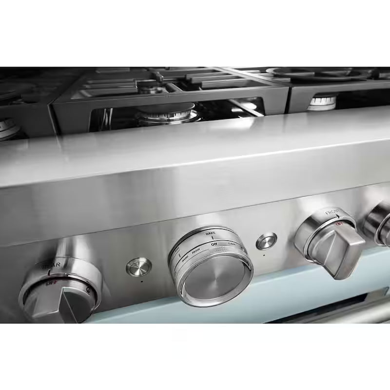 5.1 cu. ft. Dual Fuel Smart Range with 6-Burners in Misty Blue K435770