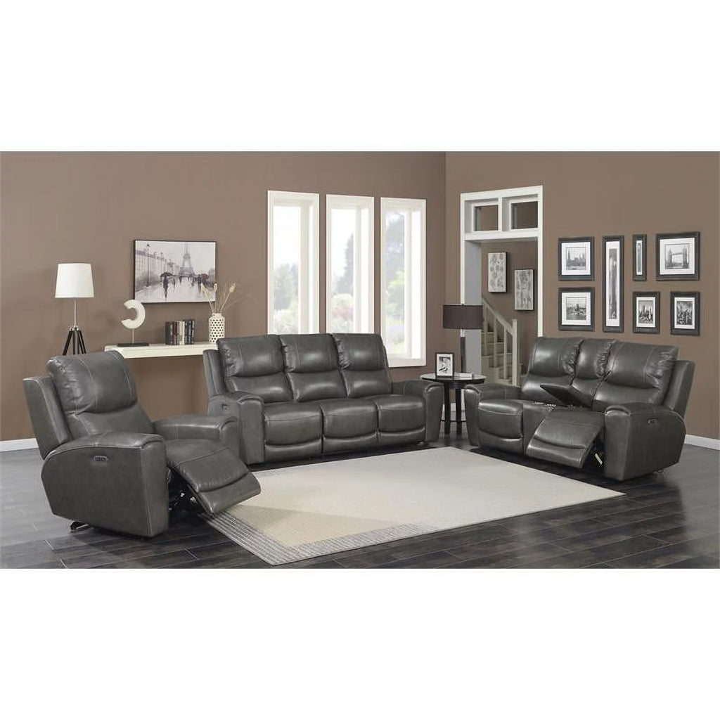 Leather Power Reclining Sofa Z391