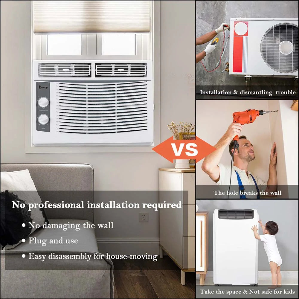 5000BTU 115V 450W White Window Air Conditioner G288321