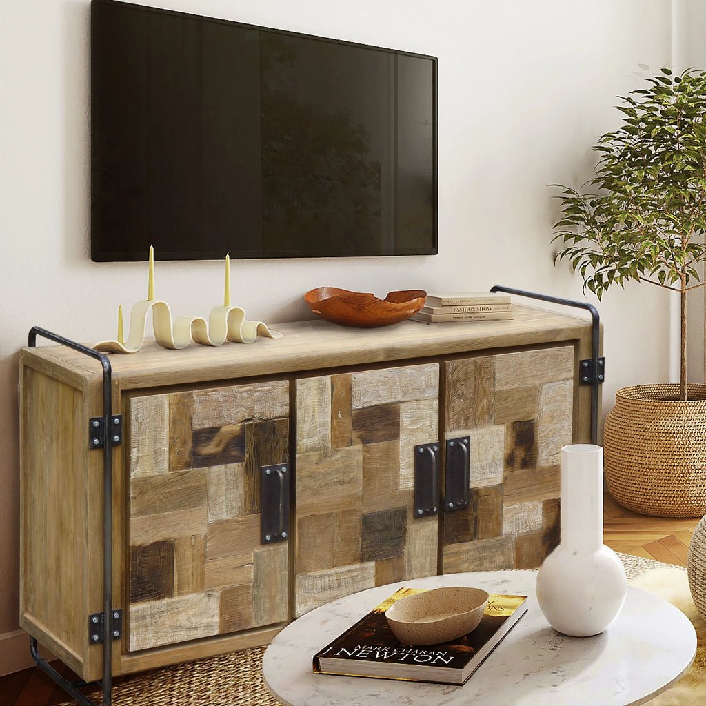 Recycled Teak Wood Storage Chest TV Stand N2967