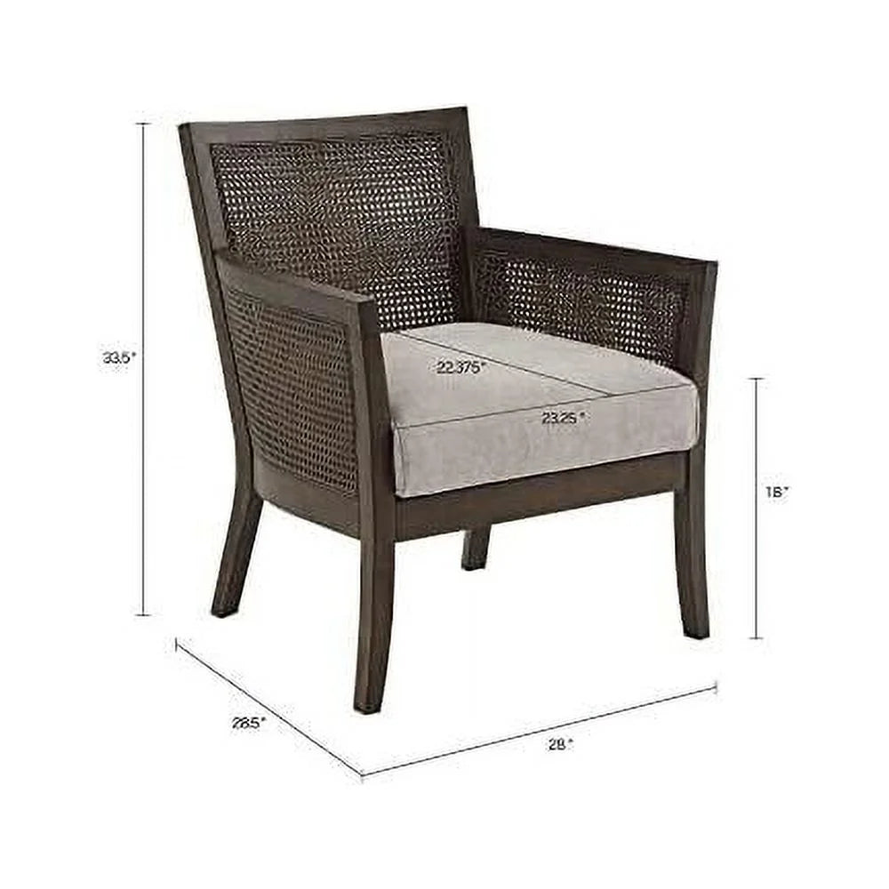 Tan Upholstered Accent Chair with Foam Seat Cushion B7432