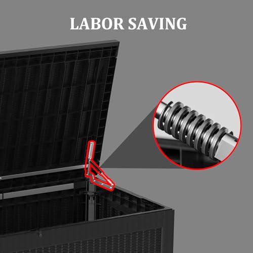 Brown 150GAL Large Capacity Outdoor Deck Box with Lock Hole P10113