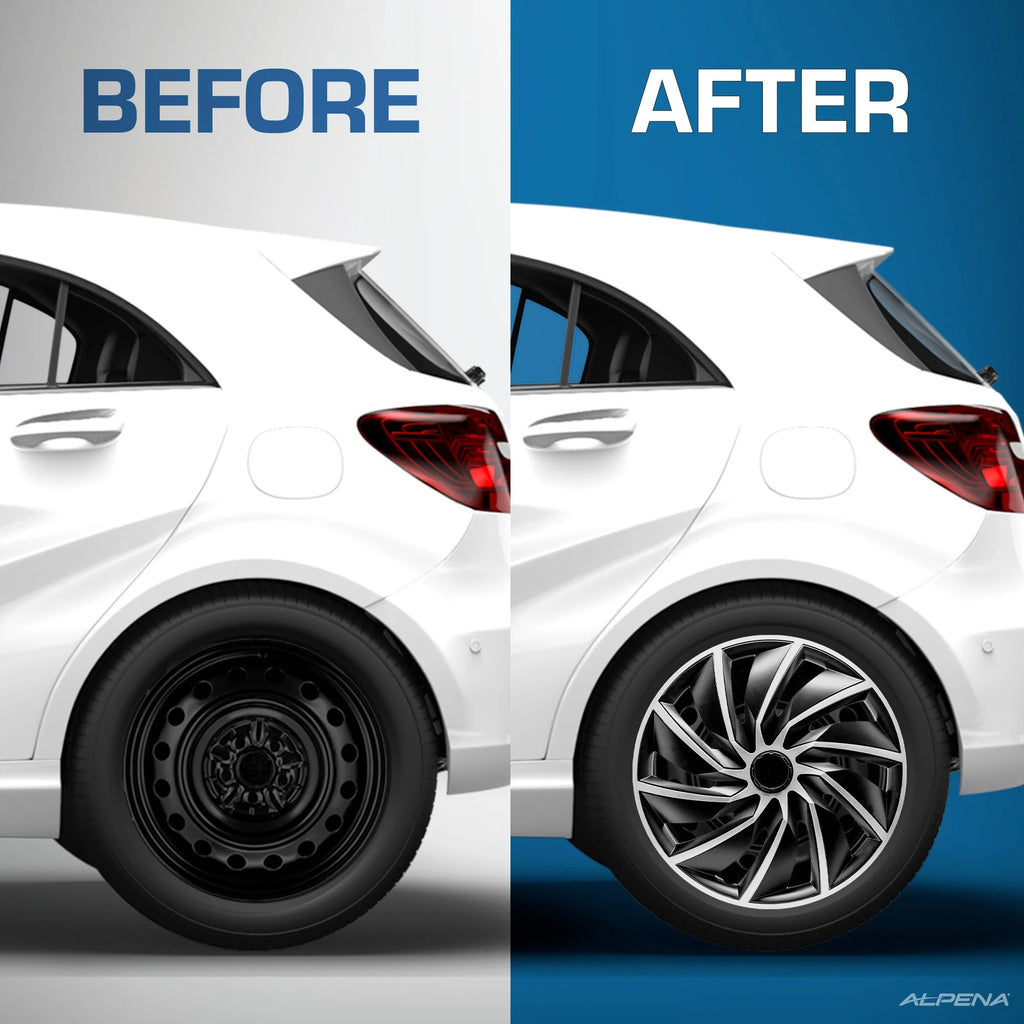16" Silver & Black Wheel Covers, Set of 4 Y78237