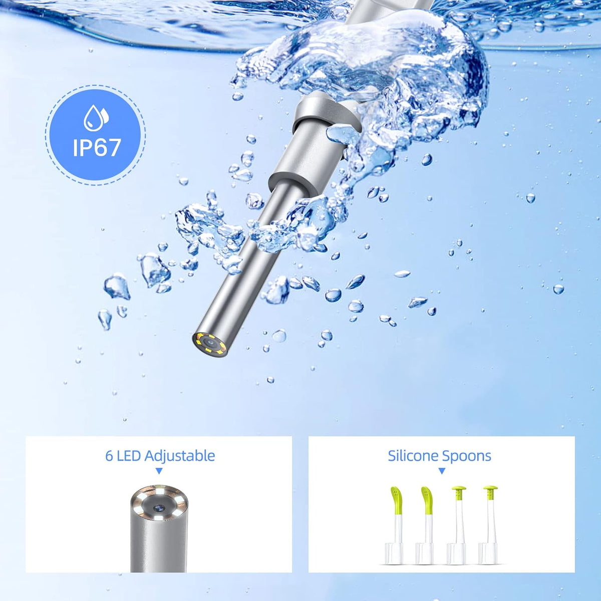 1080P HD Otoscope Ear Camera and Wax Remover with IPS Screen T21840