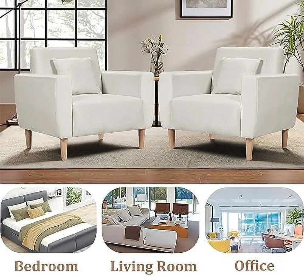 Gray Polyester Accent Chair with Toss Pillow V779213