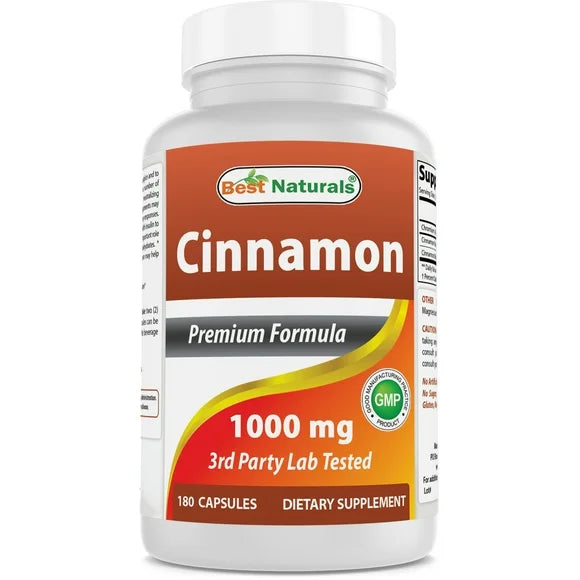 Cinnamon 1000 mg with Chromium 200 mcg 180 Capsules Q500895