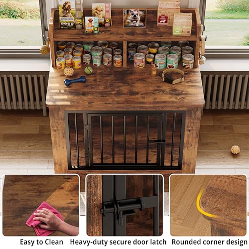 Extra Large Wooden Dog Crate with Storage D684
