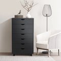 Black 7 Drawer Wood Dresser P481483