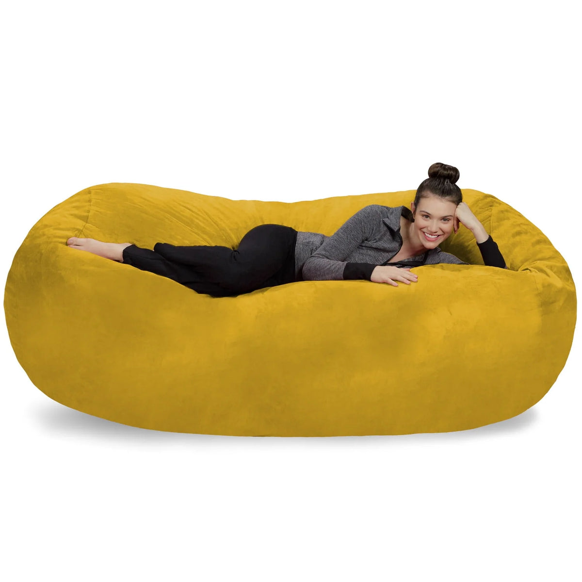 Charcoal 7.5 ft Memory Foam Bean Bag Chair Z781