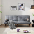 Convertible Sofa Bed Futon with Solid Wood Legs S178