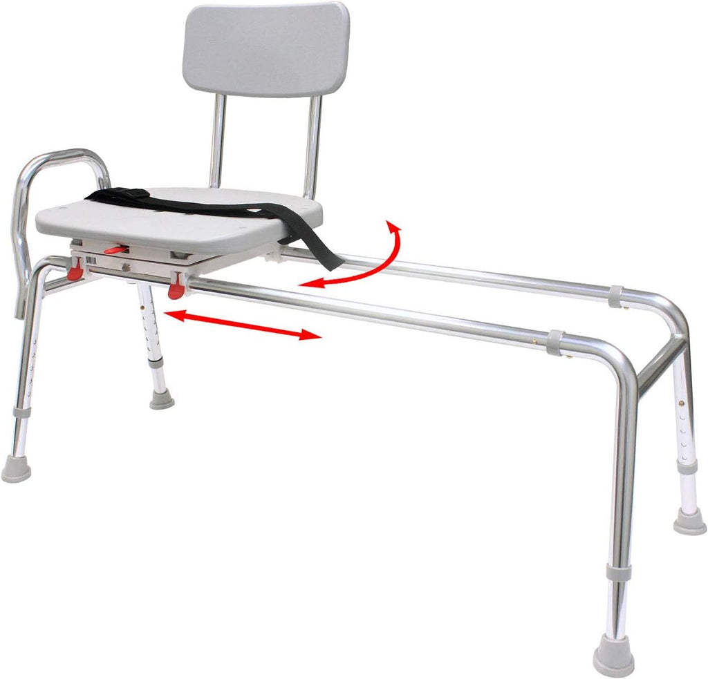 Swiveling and Sliding Bathtub Transfer Bench and Shower Chair D7998