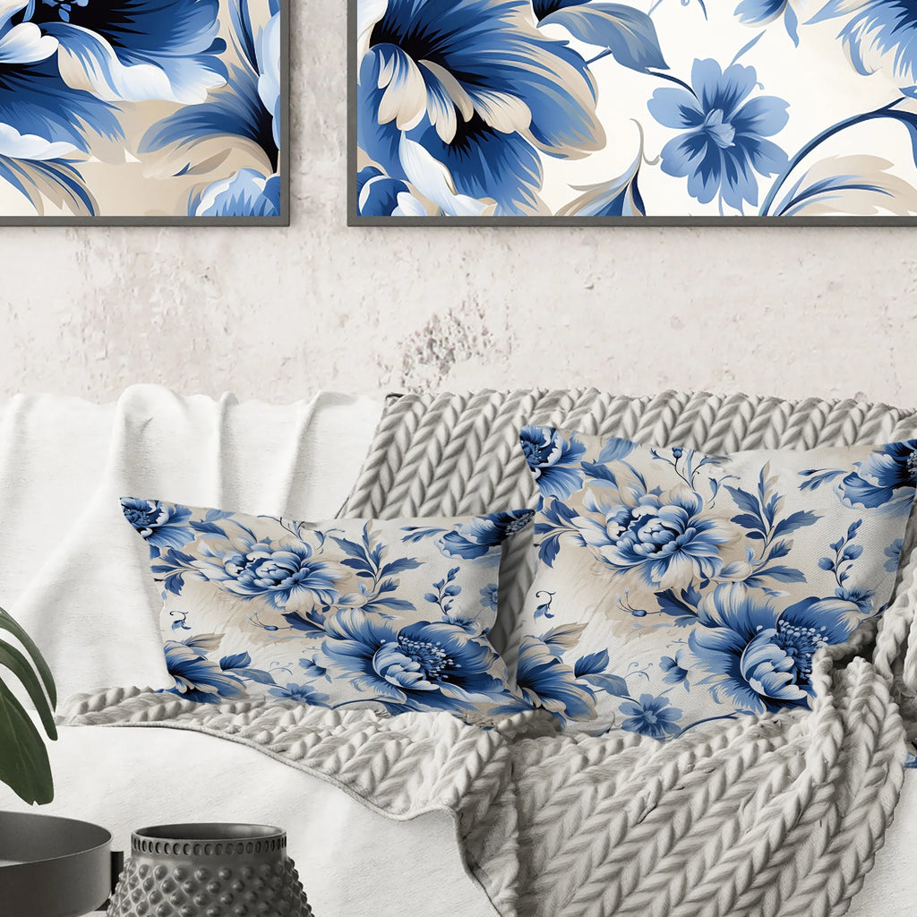 Floral Printed Throw Pillow X215365