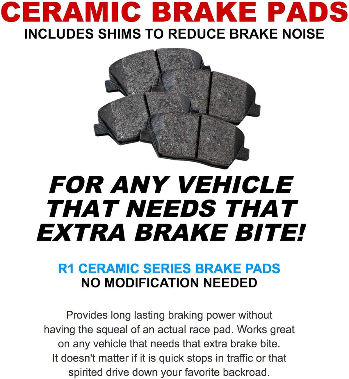 Rear Drilled and Slotted Brake Rotors with Ceramic Brake Pads and Hardware Kit Z661815