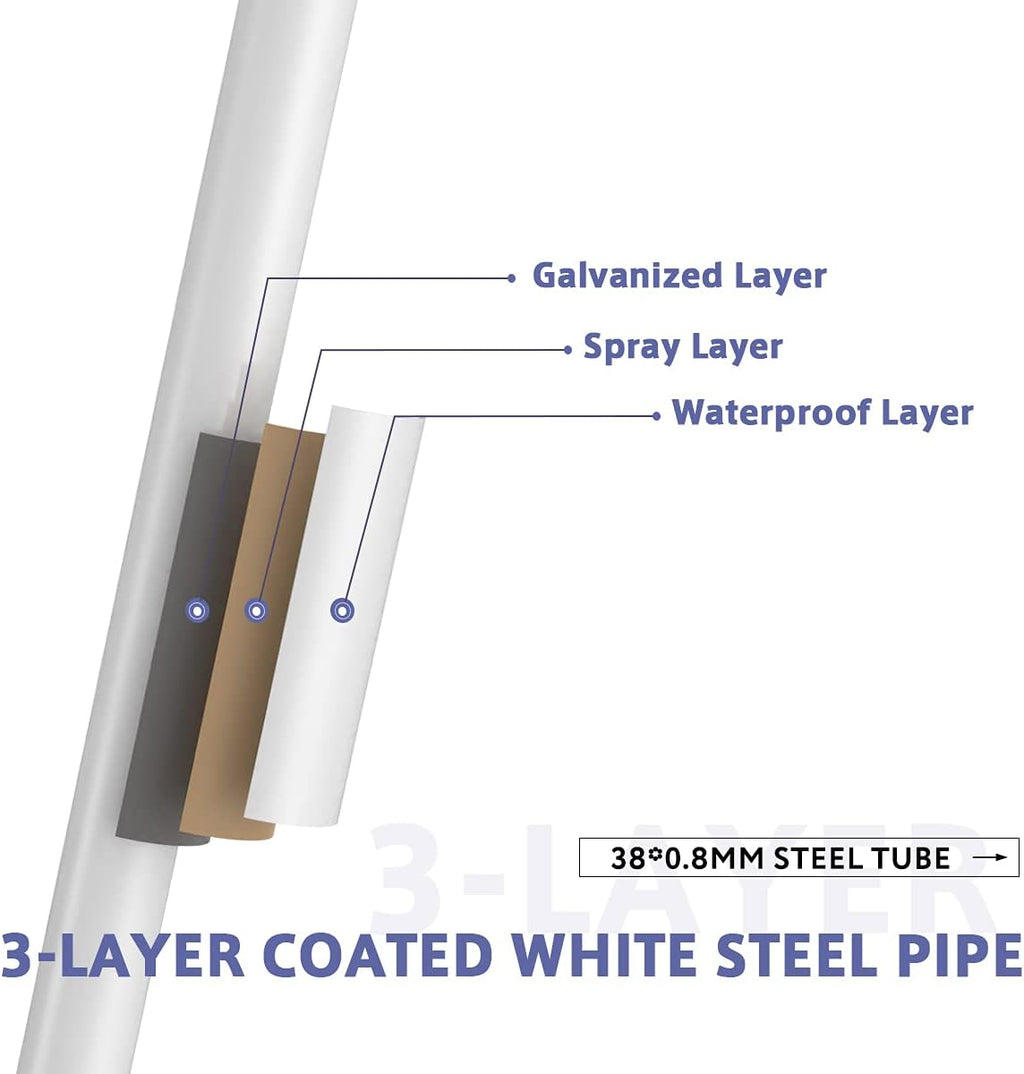 10'x20' Heavy Duty White Carport G9364