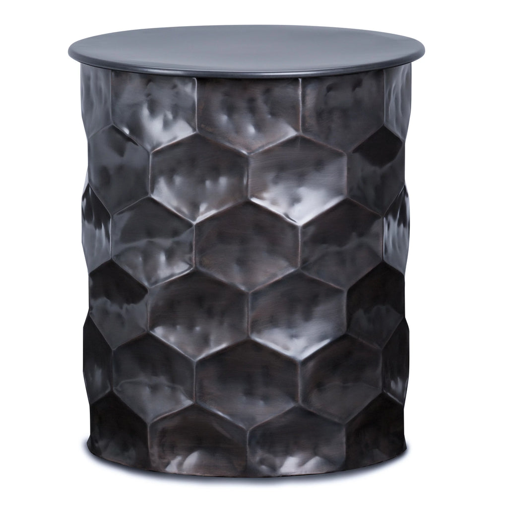Bronze Metal Storage Accent Side Table K353203