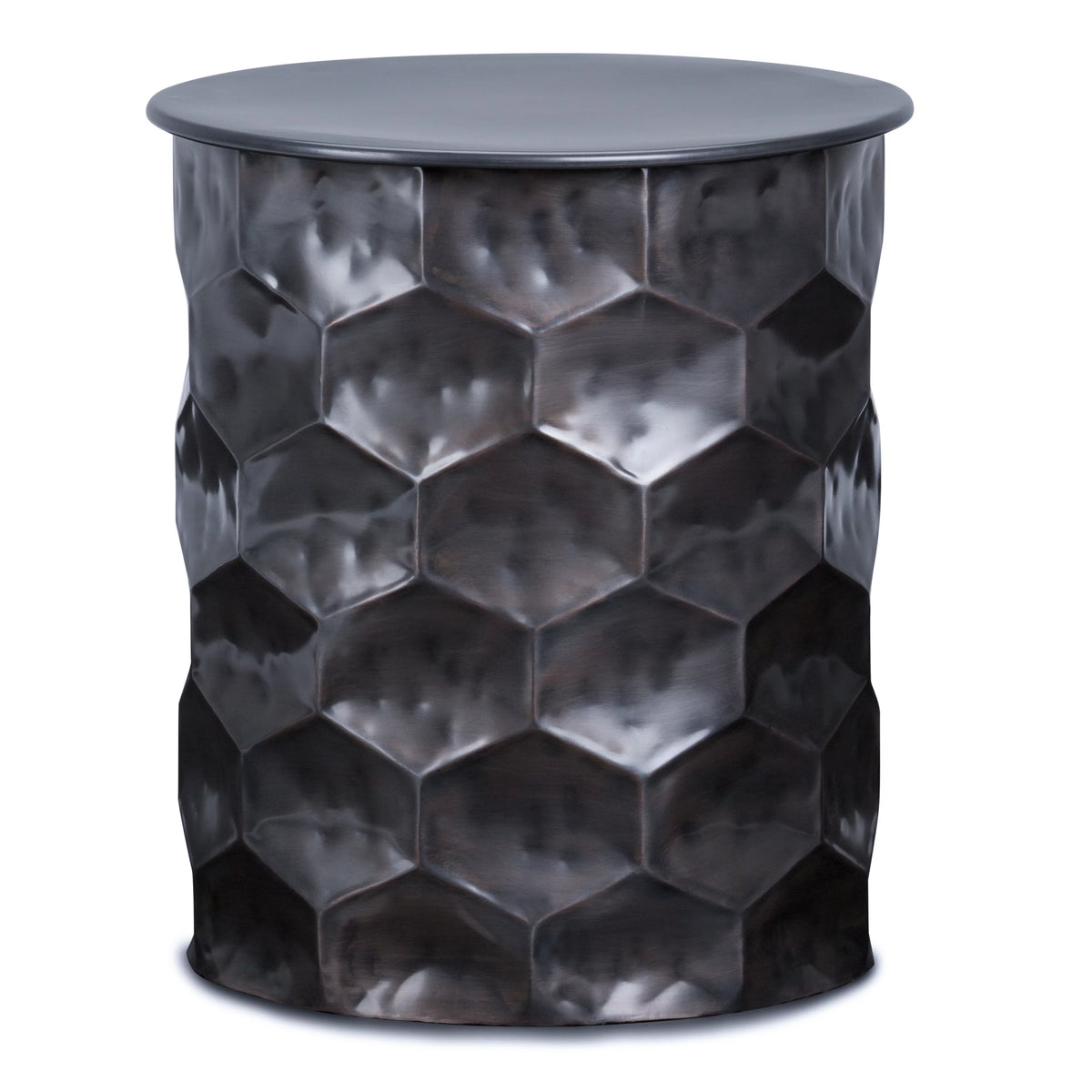 Bronze Metal Storage Accent Side Table K353203