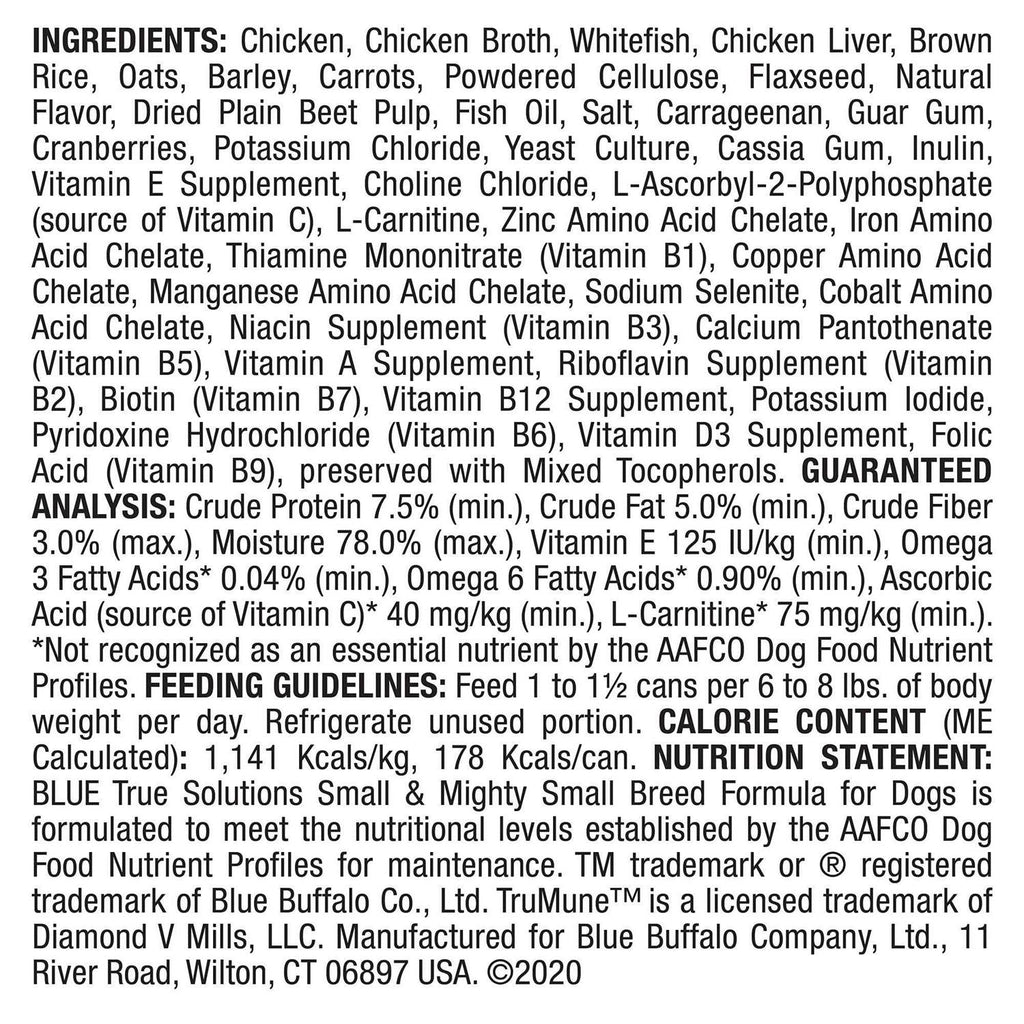 Natural Small Breed Adult Wet Dog Food Q980