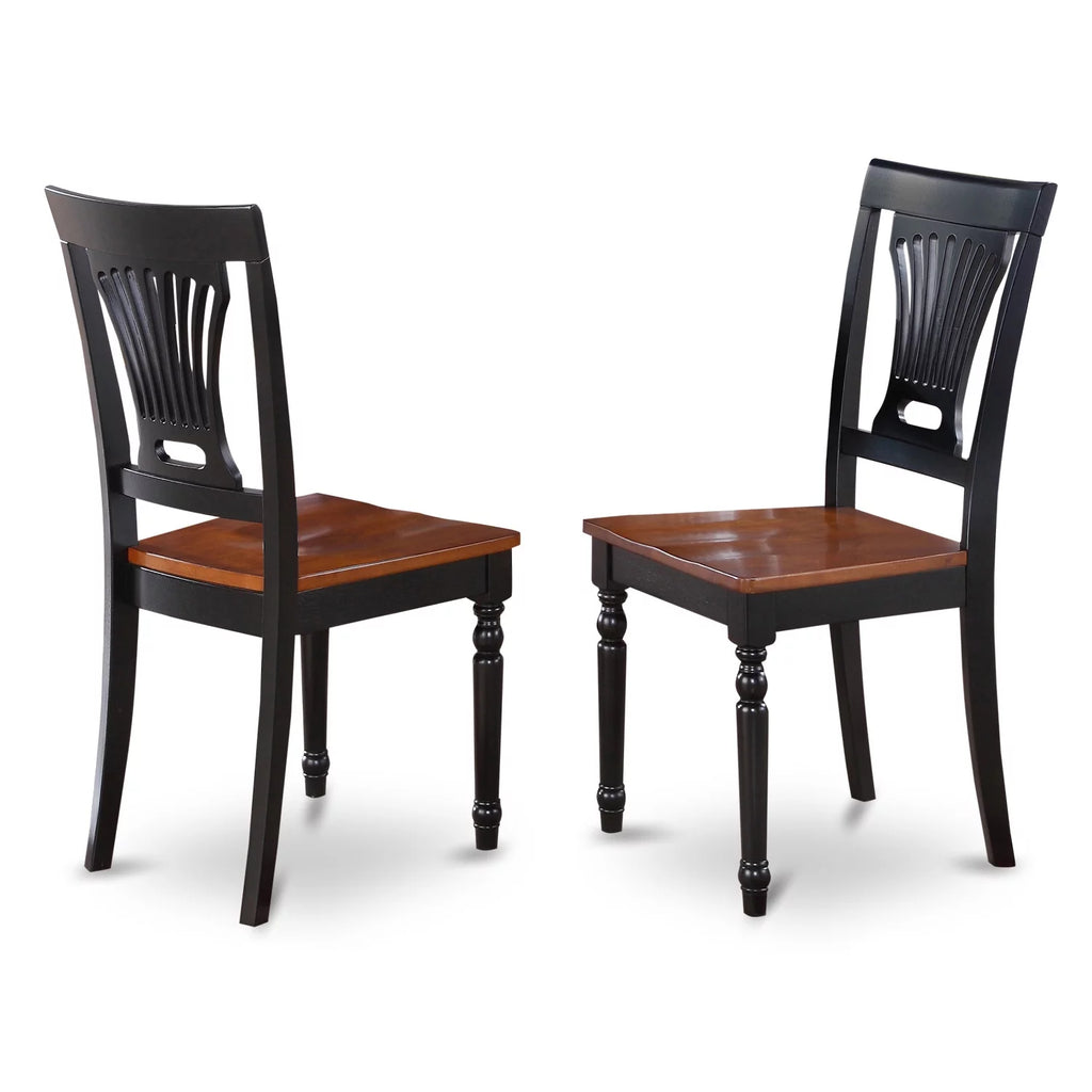 Black 5 Piece Wood Dining Table and Chairs Set D185918