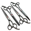 7.0in Titanium Dog Grooming Scissors Set 4pcs D579
