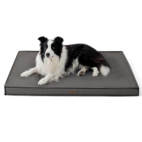 Waterproof Orthopedic Egg Crate Foam Dog Bed with Removable Washable Cover, Green G451830