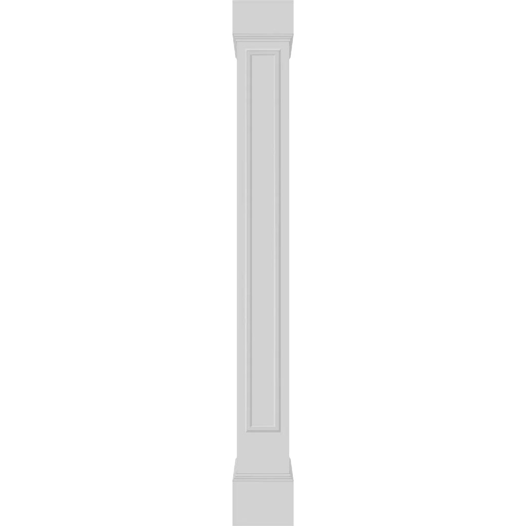 10"W x 9'H Square Non-Tapered Raised Panel PVC Column Wrap Kit S6990