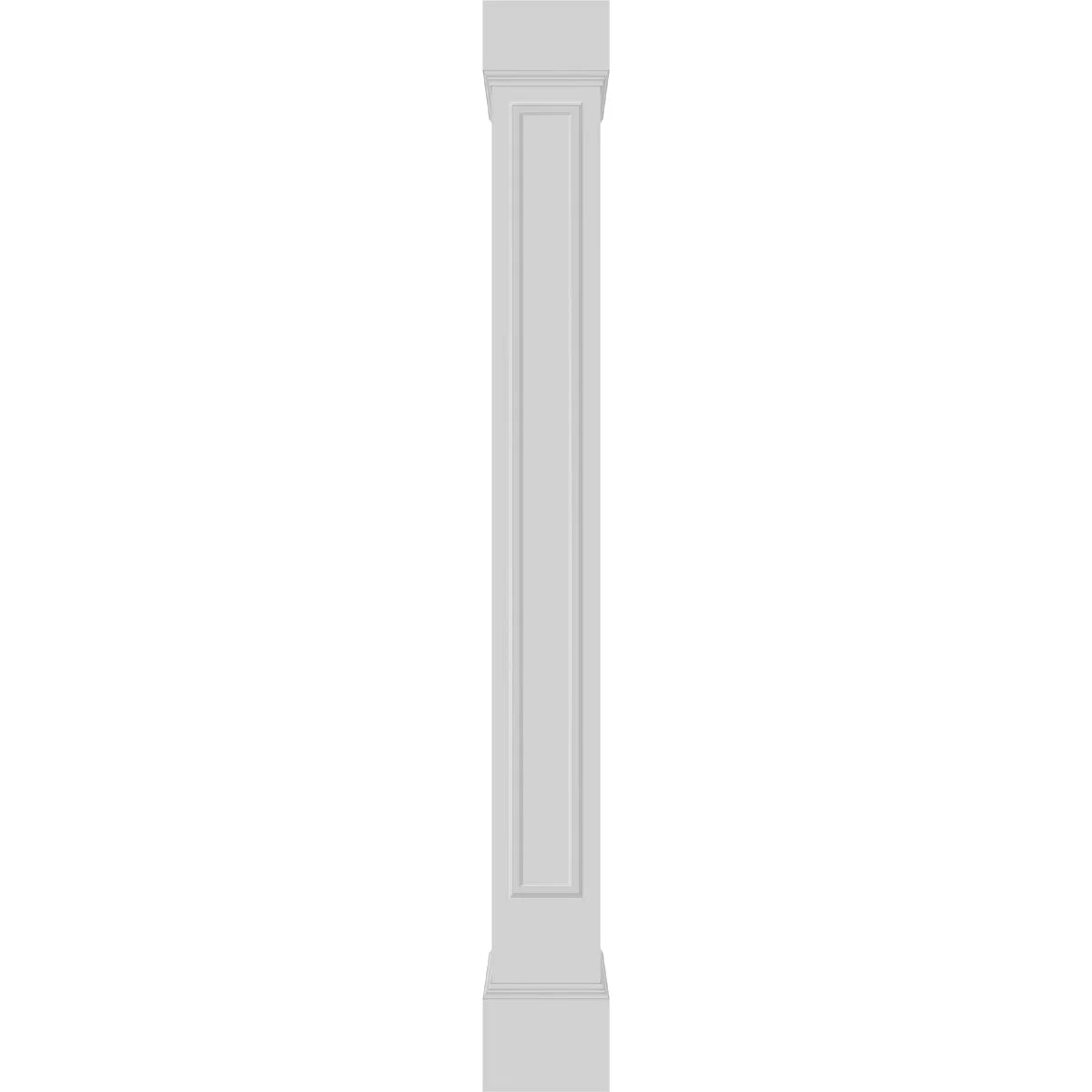 10"W x 9'H Square Non-Tapered Raised Panel PVC Column Wrap Kit S6990