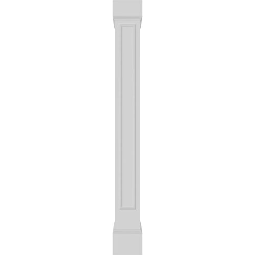 10"W x 9'H Square Non-Tapered Raised Panel PVC Column Wrap Kit S6990