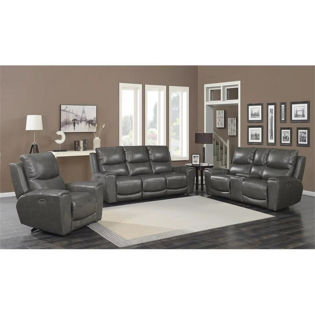 Leather Power Reclining Sofa Z391