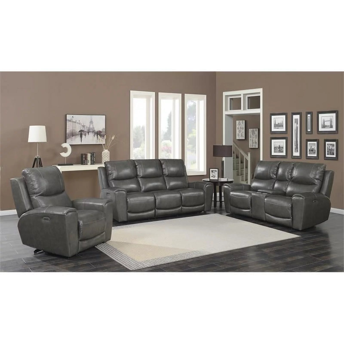 Leather Power Reclining Sofa Z391