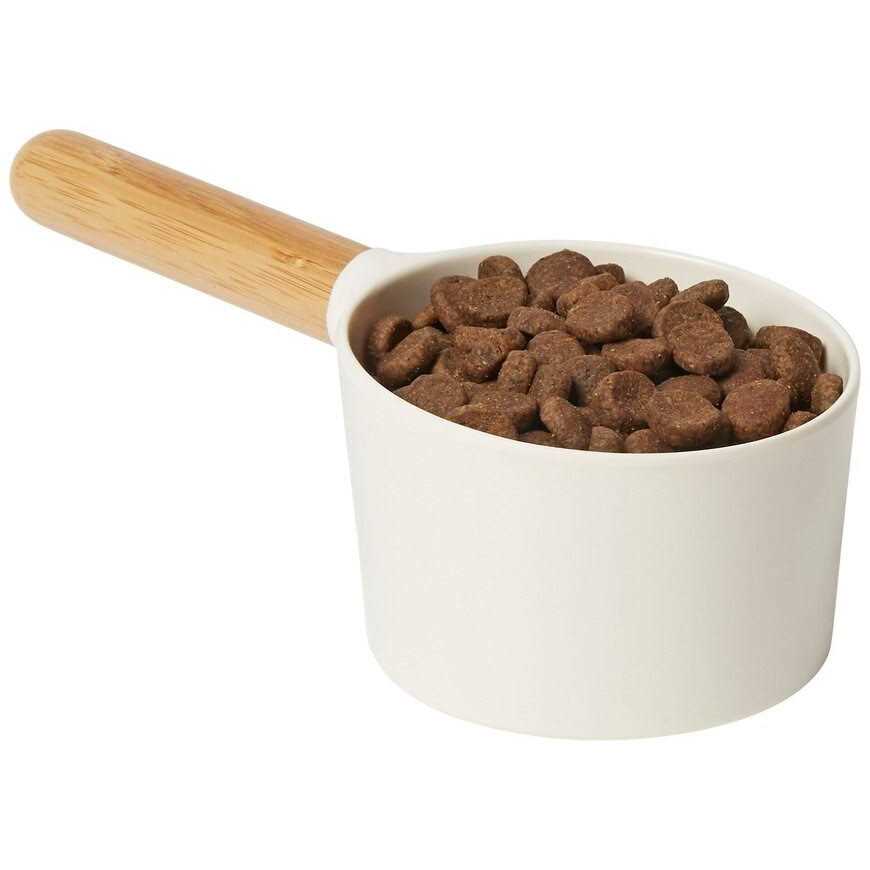 Melamine Dog & Cat Food Scoop with Bamboo Handle D663