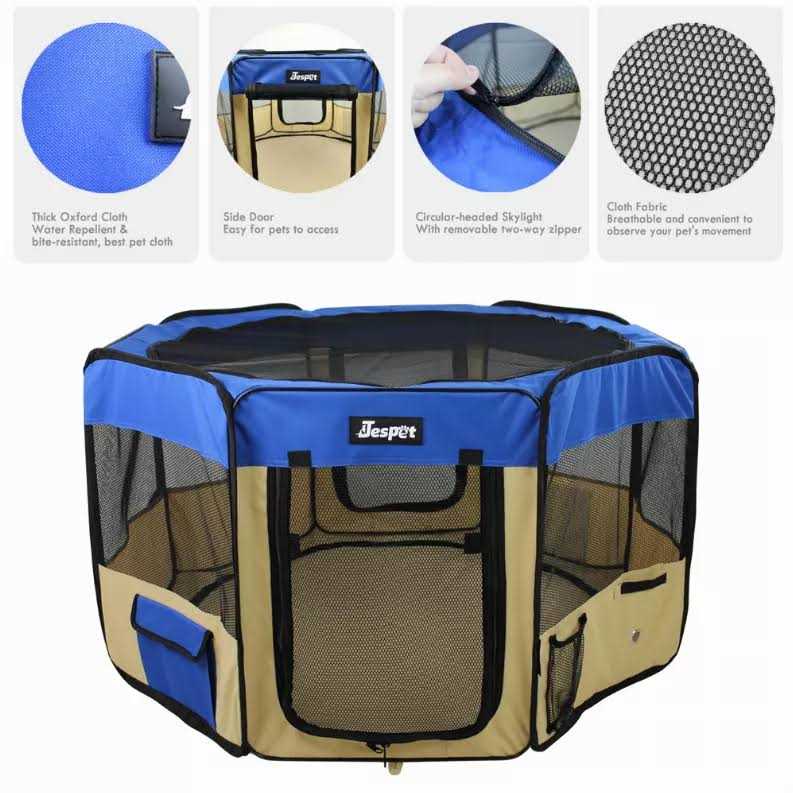 Portable Dog Exercise Pet Soft-Side Playpen D99411