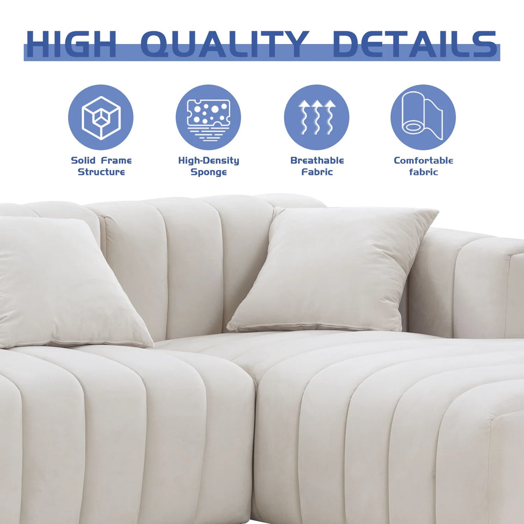 L-Shape Sectional Sofa with Right Chaise V26919