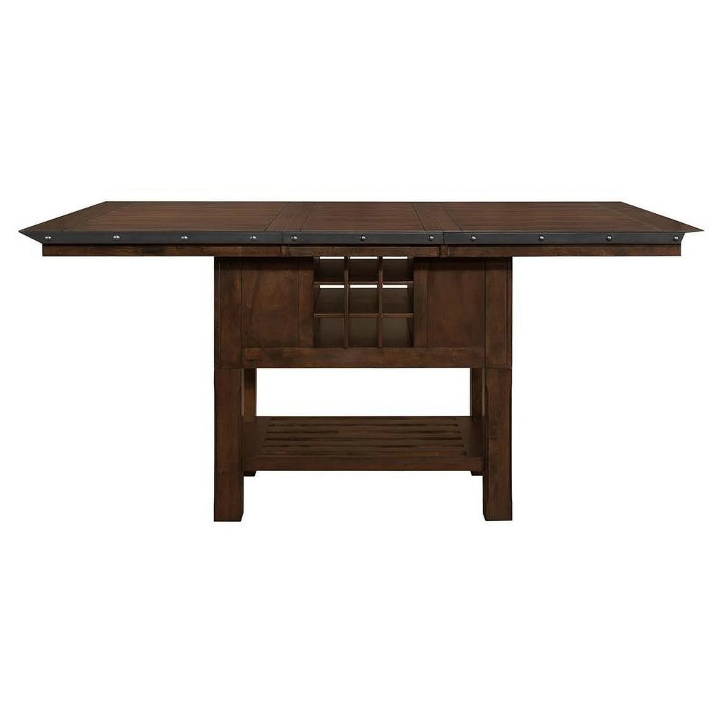 Wood Counter Height Dining Room Table in Dark Brown N885