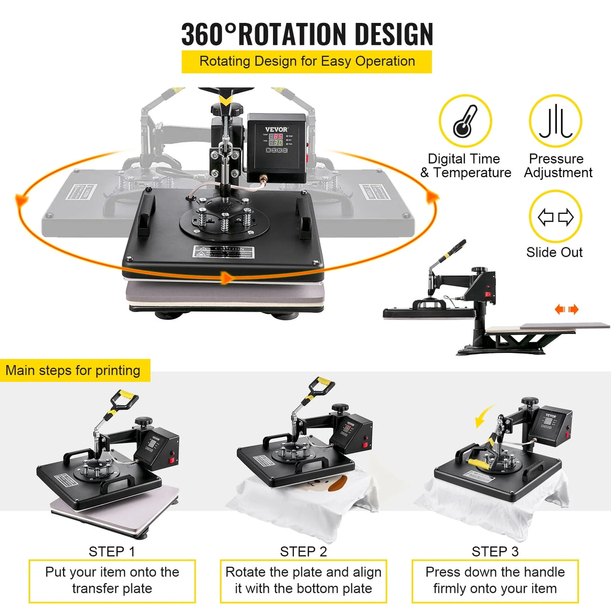 12 x 15 inch 5 in 1 Heat Press Machine M489025