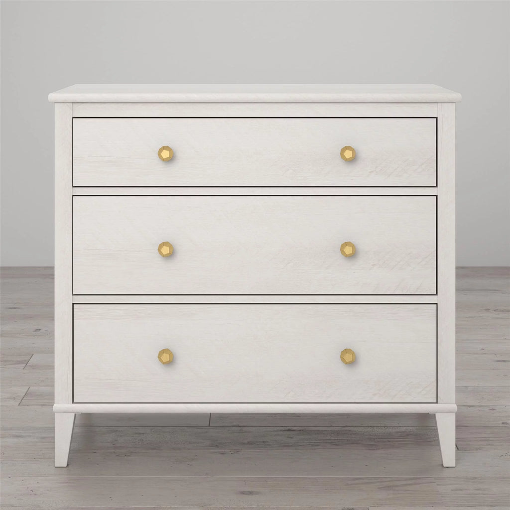 White 3 Drawer Dresser O56824